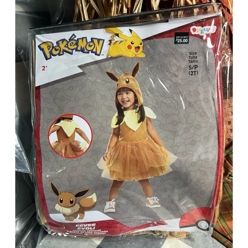 Girl's Pokemon Eevee Tutu Toddler Dress Costume Toddler 2T NEW